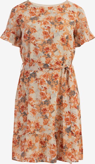 Vasarinė suknelė iš Usha, spalva – kremo / pilka / tamsiai pilka / oranžinė, Prekių apžvalga