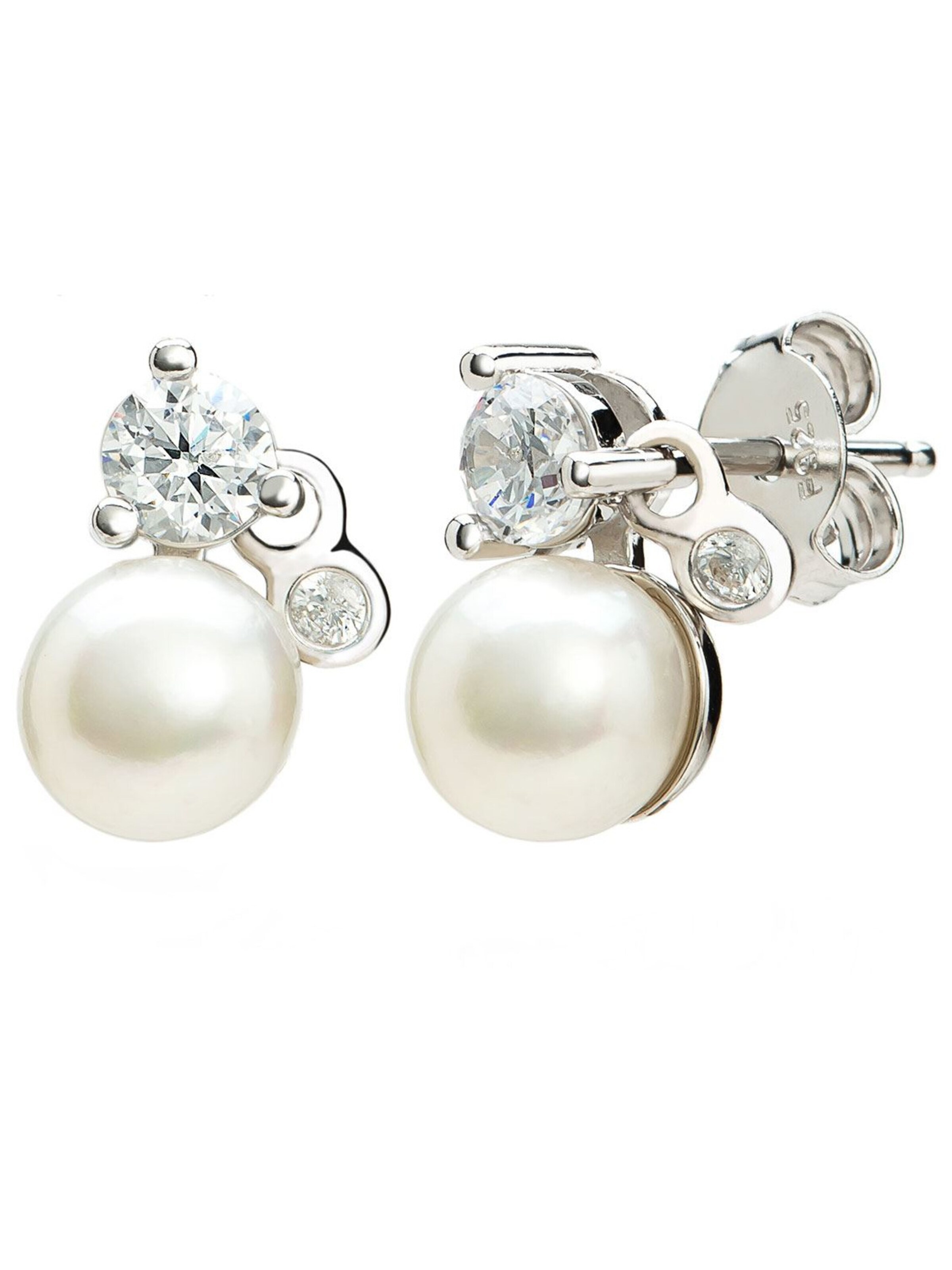 Eye Candy Earrings 'ECJ-ER0057' in Silver: front