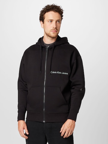 Calvin Klein Jeans Sweatjacka i svart: framsida