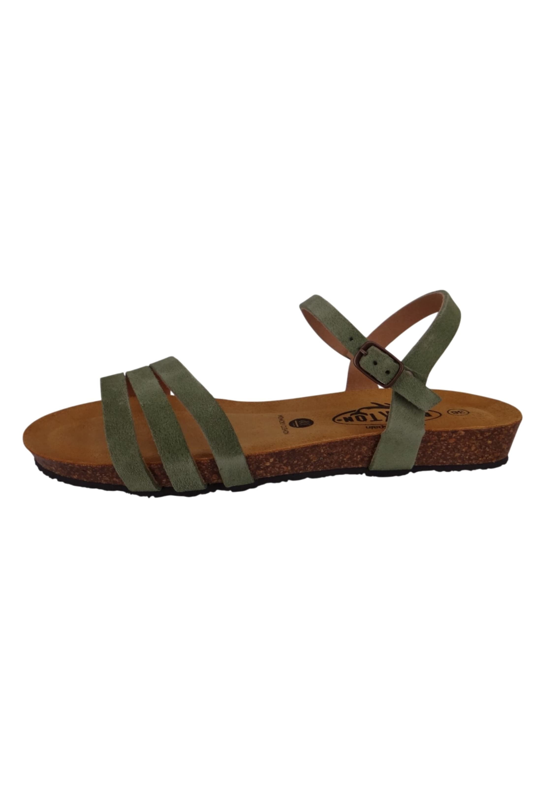Plakton Strap Sandals 'Fran Alou' in Green: front
