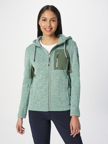 ICEPEAK Athletic fleece jacket 'MATTAWA' in Green: front