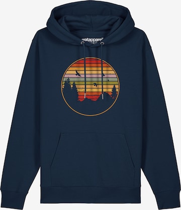 Watapparel Sweatshirt 'Sunset Berge & Tannen' in Blau: Vorderseite