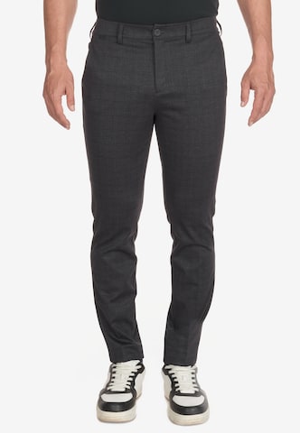 Le Temps Des Cerises Regular Chino Pants 'Aldin' in Grey: front