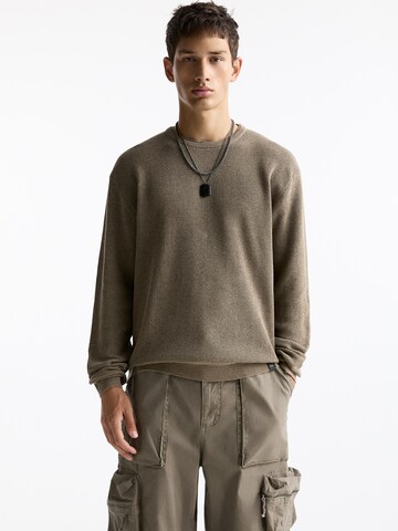 Pull&Bear Sveter - Hnedá: predná strana