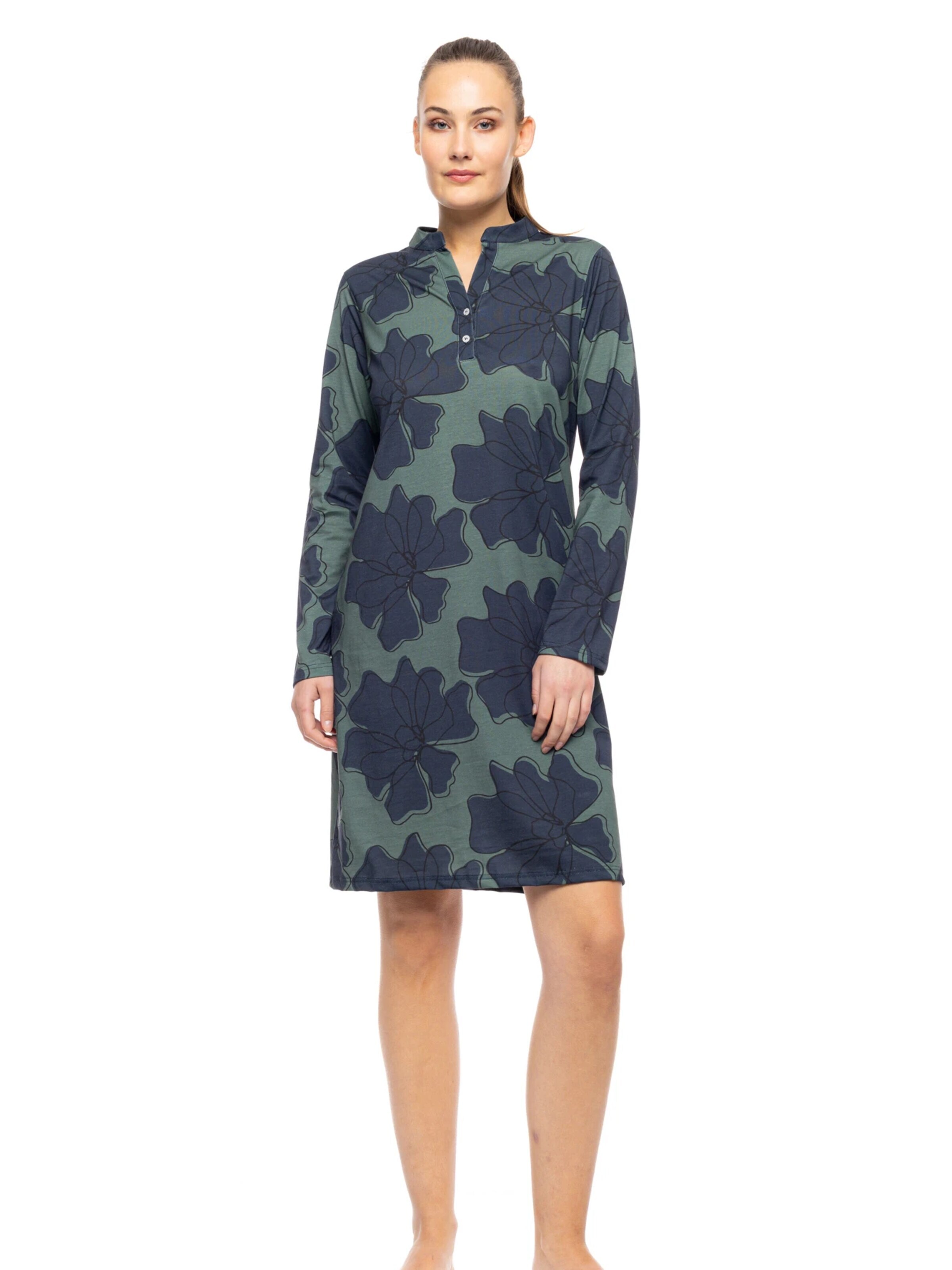 Chemise de nuit 'NIGHTGOWN FOREST BLOOM' Pink Label en vert : devant