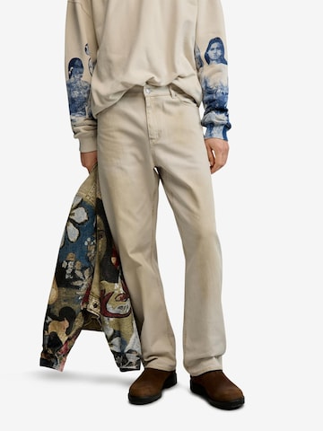Desigual - Loosefit Pantalón en beige: frente