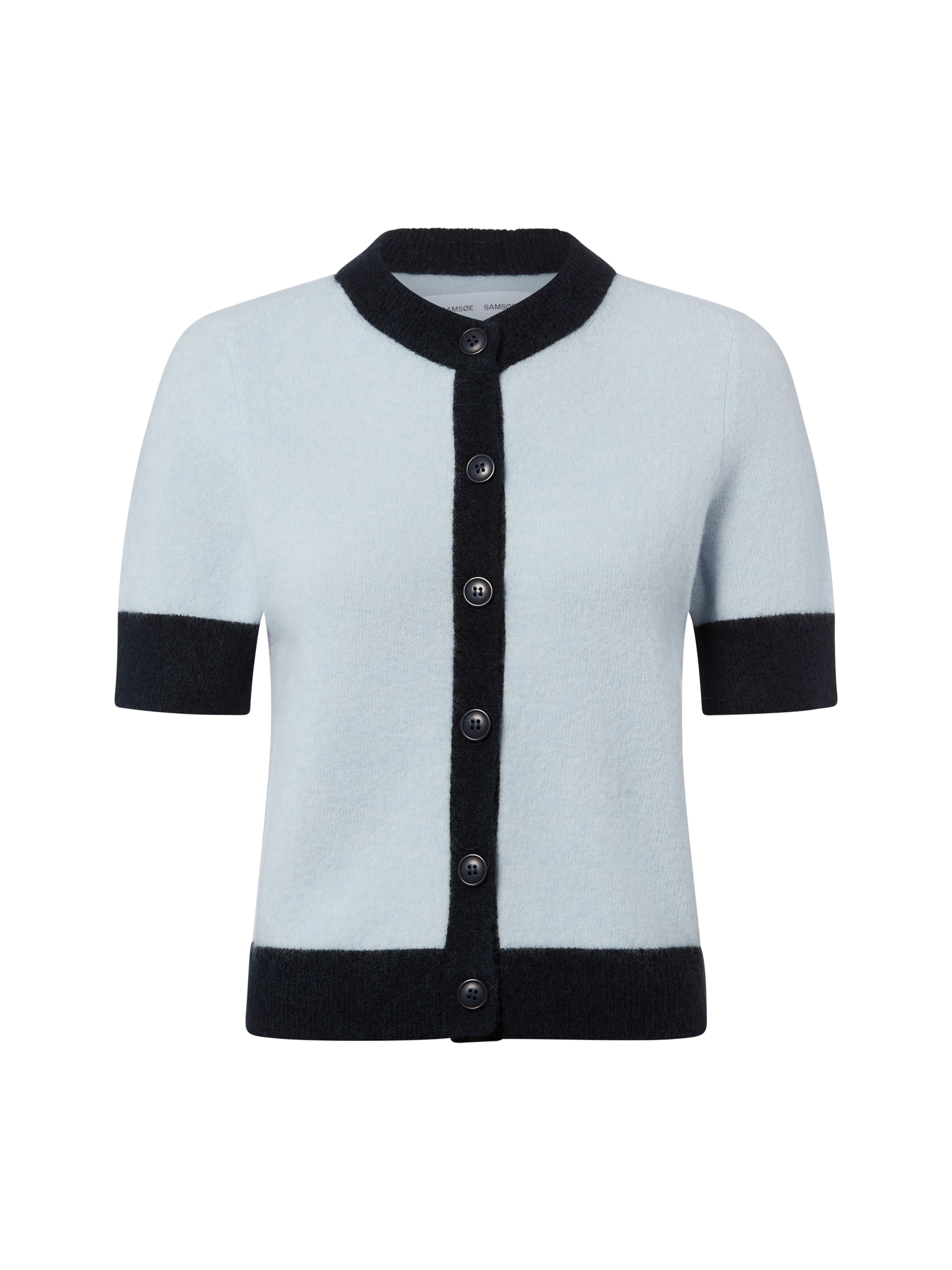 Cardigan ' Sanoura ' Samsøe Samsøe en bleu : devant