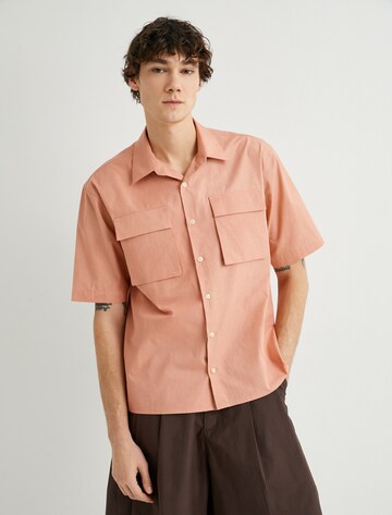 Koton Comfort fit Button Up Shirt in Orange: front