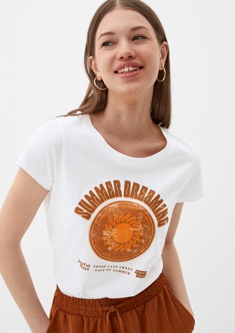 QS T-Shirt in Weiß: Vorderseite