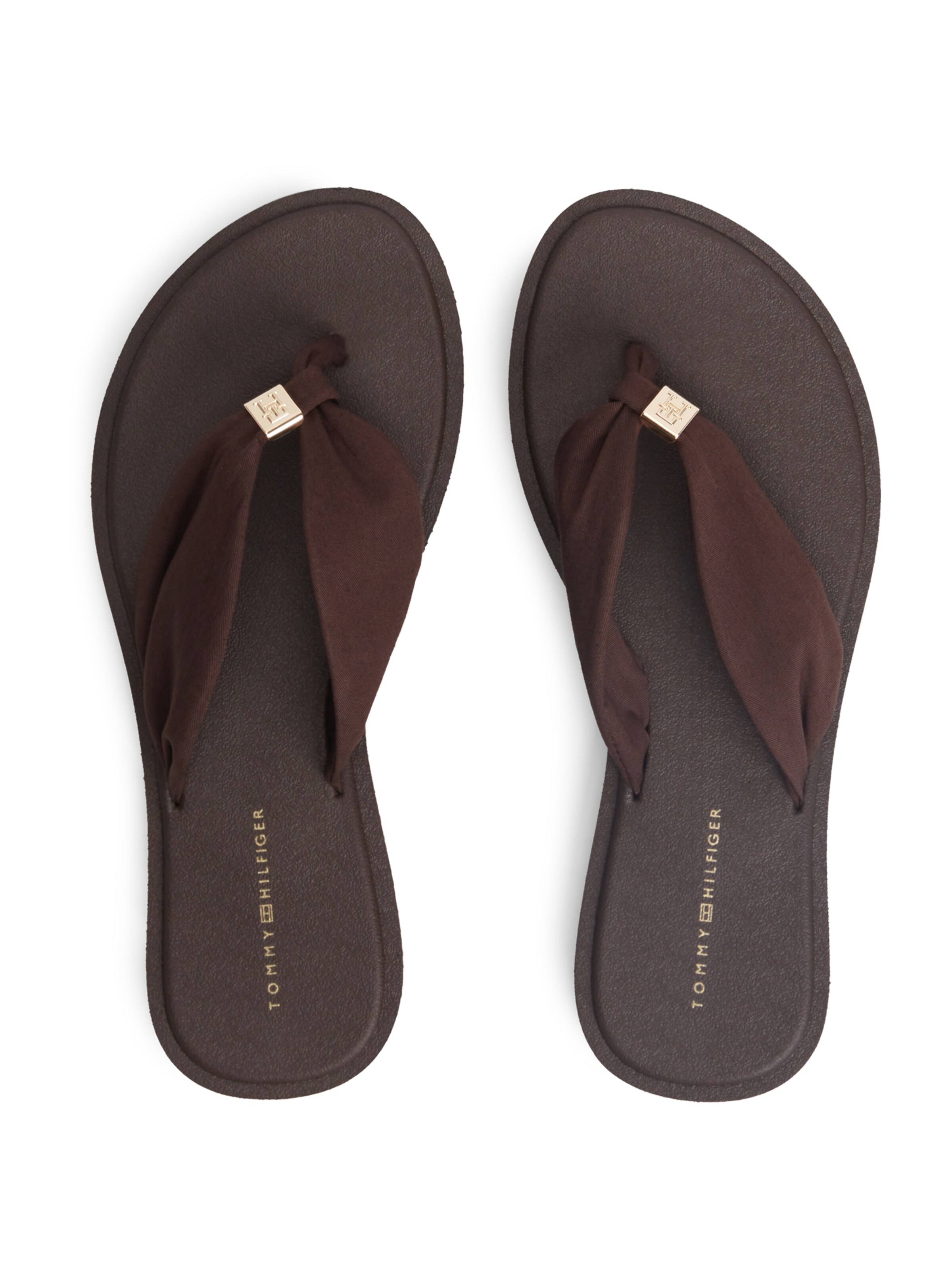 TOMMY HILFIGER Босоножки через палец 'SCANDI' в Коричневый