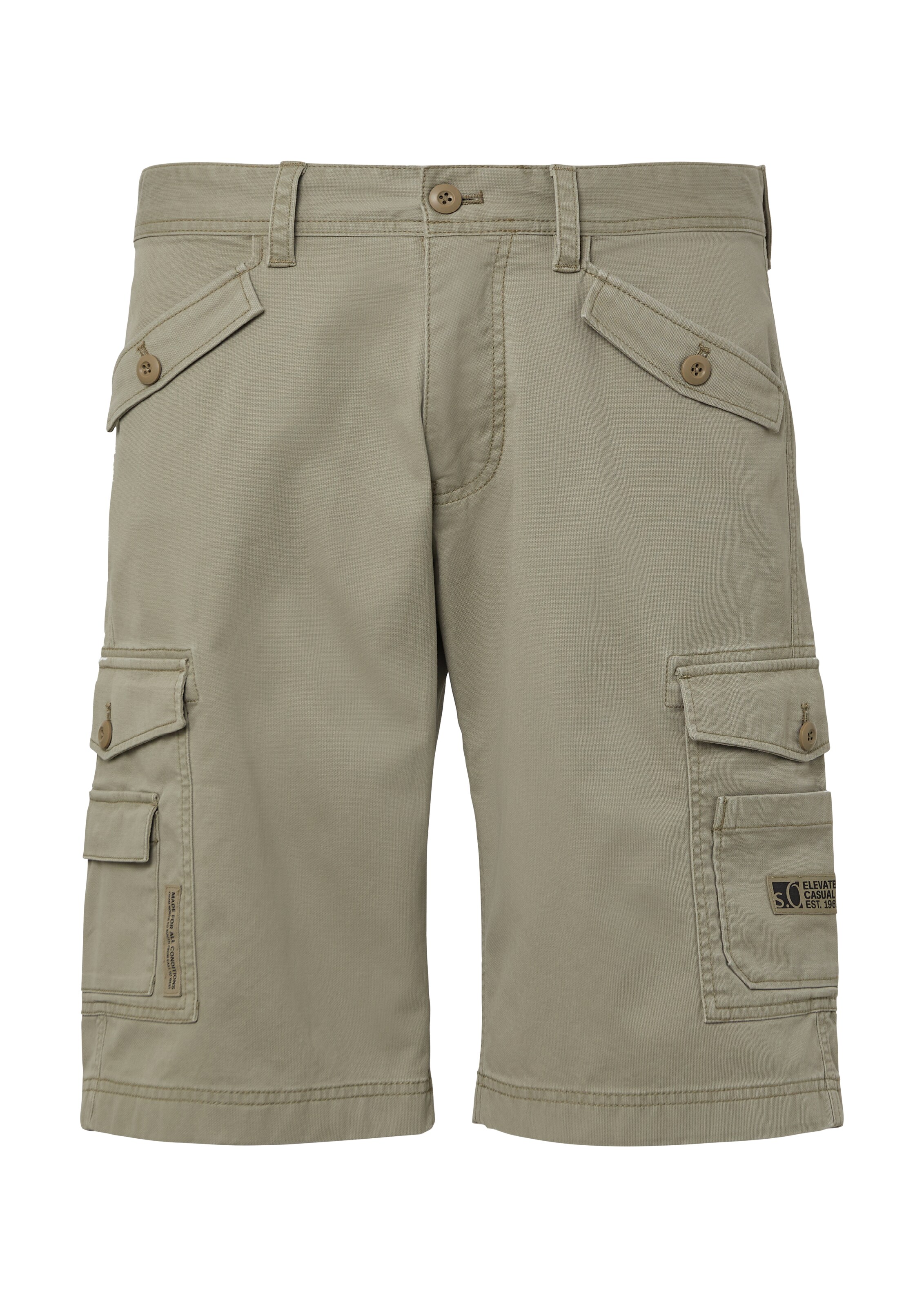 Loosefit Pantalon cargo s.Oliver en vert : devant