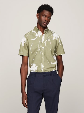 TOMMY HILFIGER Regular fit Overhemd in Groen: voorkant