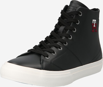 TOMMY HILFIGER - Zapatillas deportivas altas en negro: frente