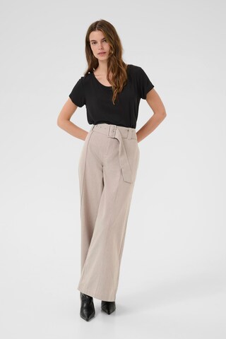 CULTURE Loose fit Trousers 'lenna' in Beige