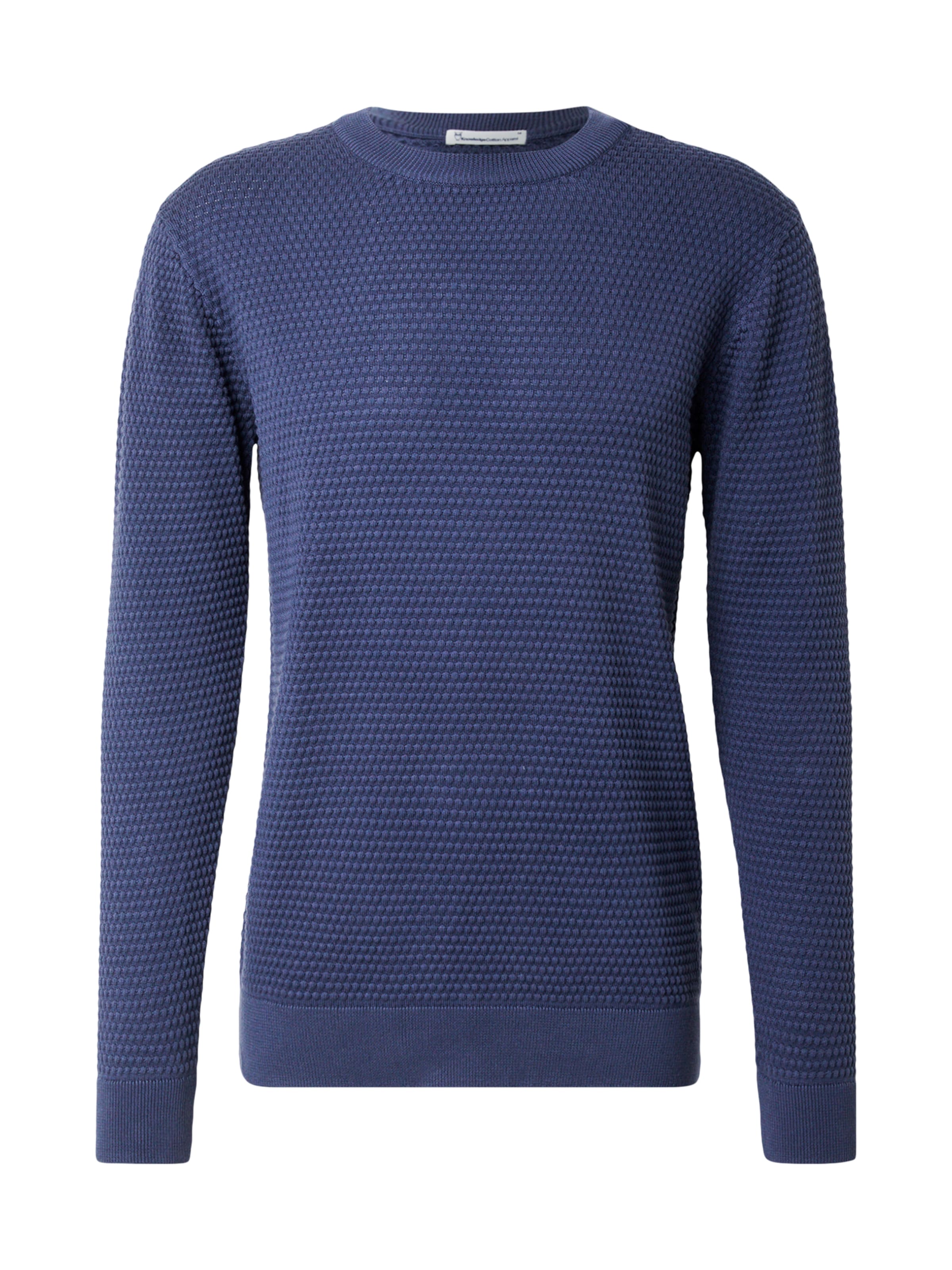 KnowledgeCotton Apparel Sweter 'VAGN' w kolorze niebieski: przód