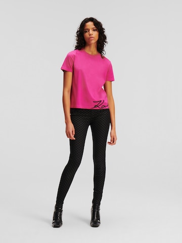 Karl Lagerfeld Shirt 'Signature Hem' in Roze