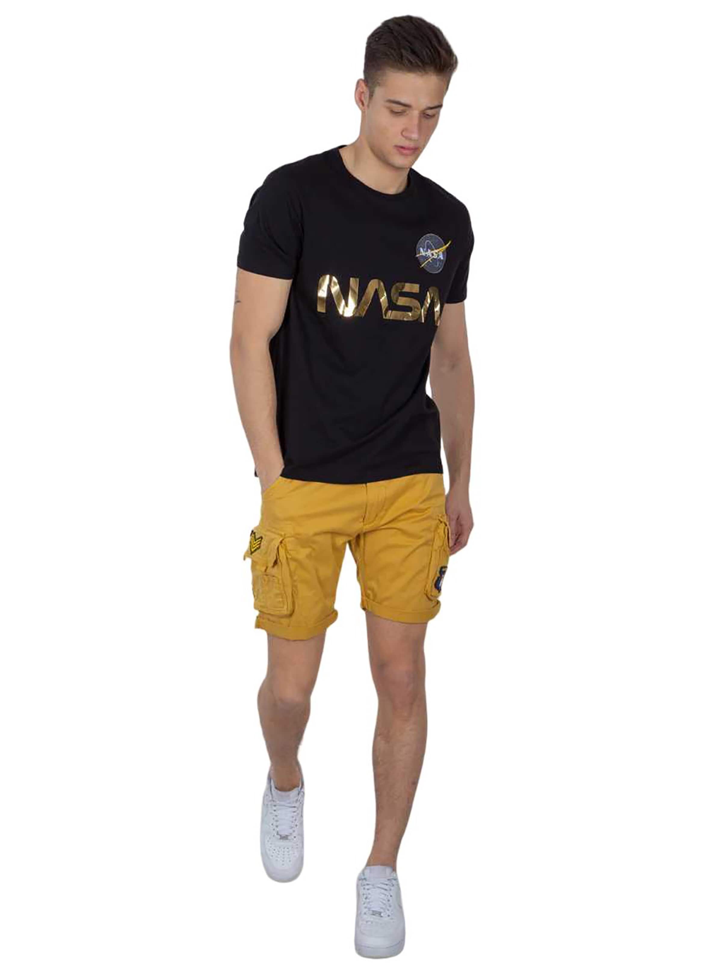 Coupe slim Pantalon cargo ALPHA INDUSTRIES en jaune