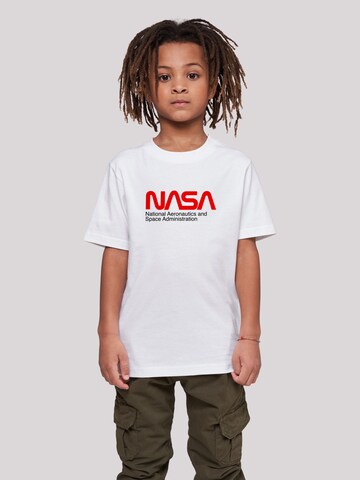 T-Shirt 'NASA Aeronautics And Space' F4NT4STIC en blanc : devant