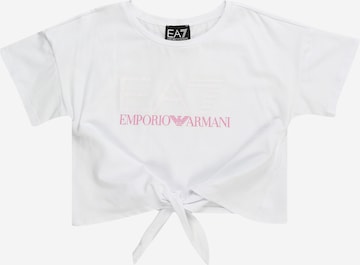 T-Shirt EA7 Emporio Armani en blanc : devant