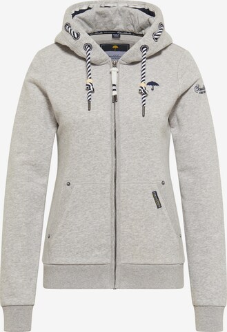 Schmuddelwedda Zip-Up Hoodie 'Nahima' in Grey: front