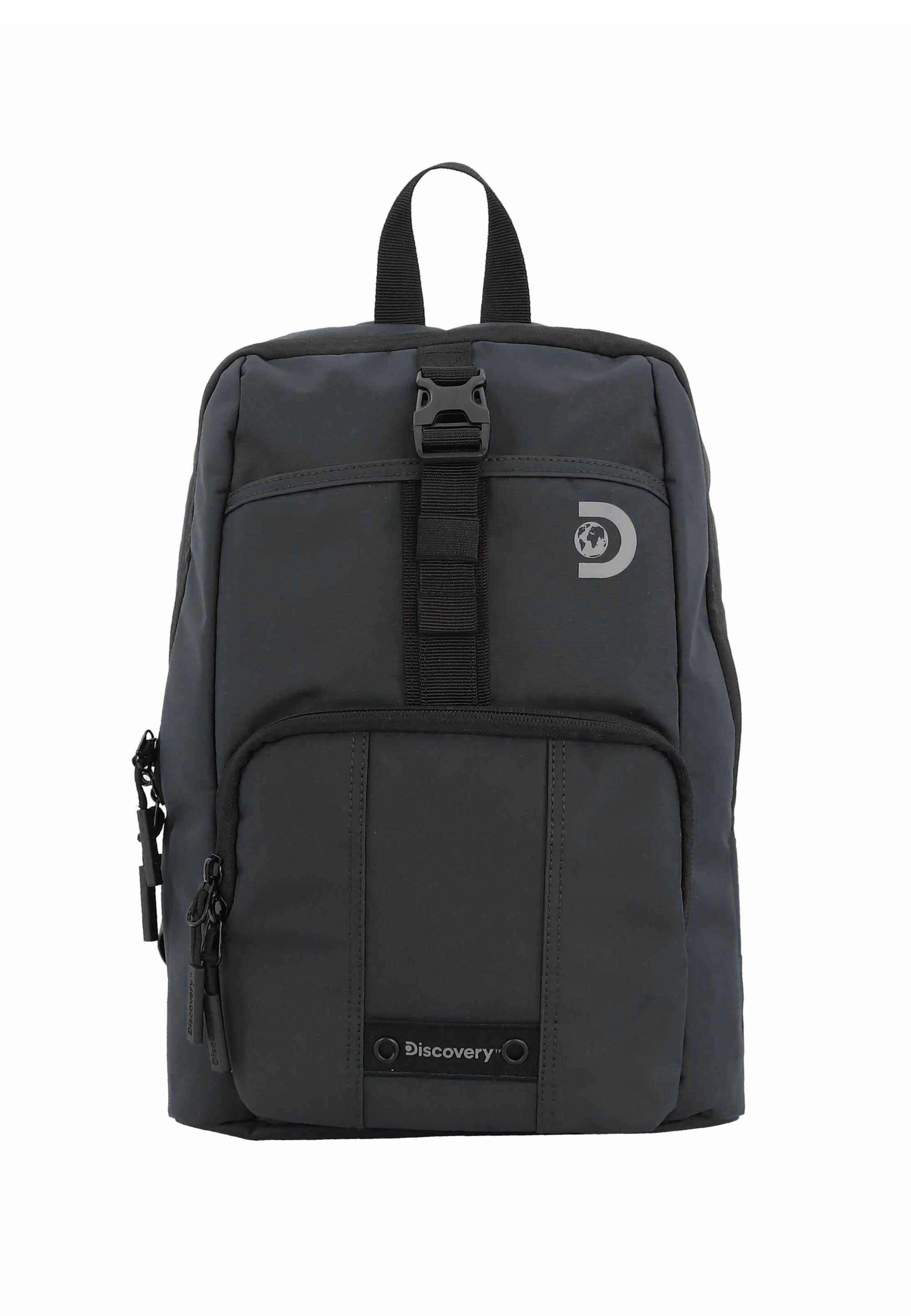 Discovery Rucksack 'Shield' in Schwarz: Vorderseite