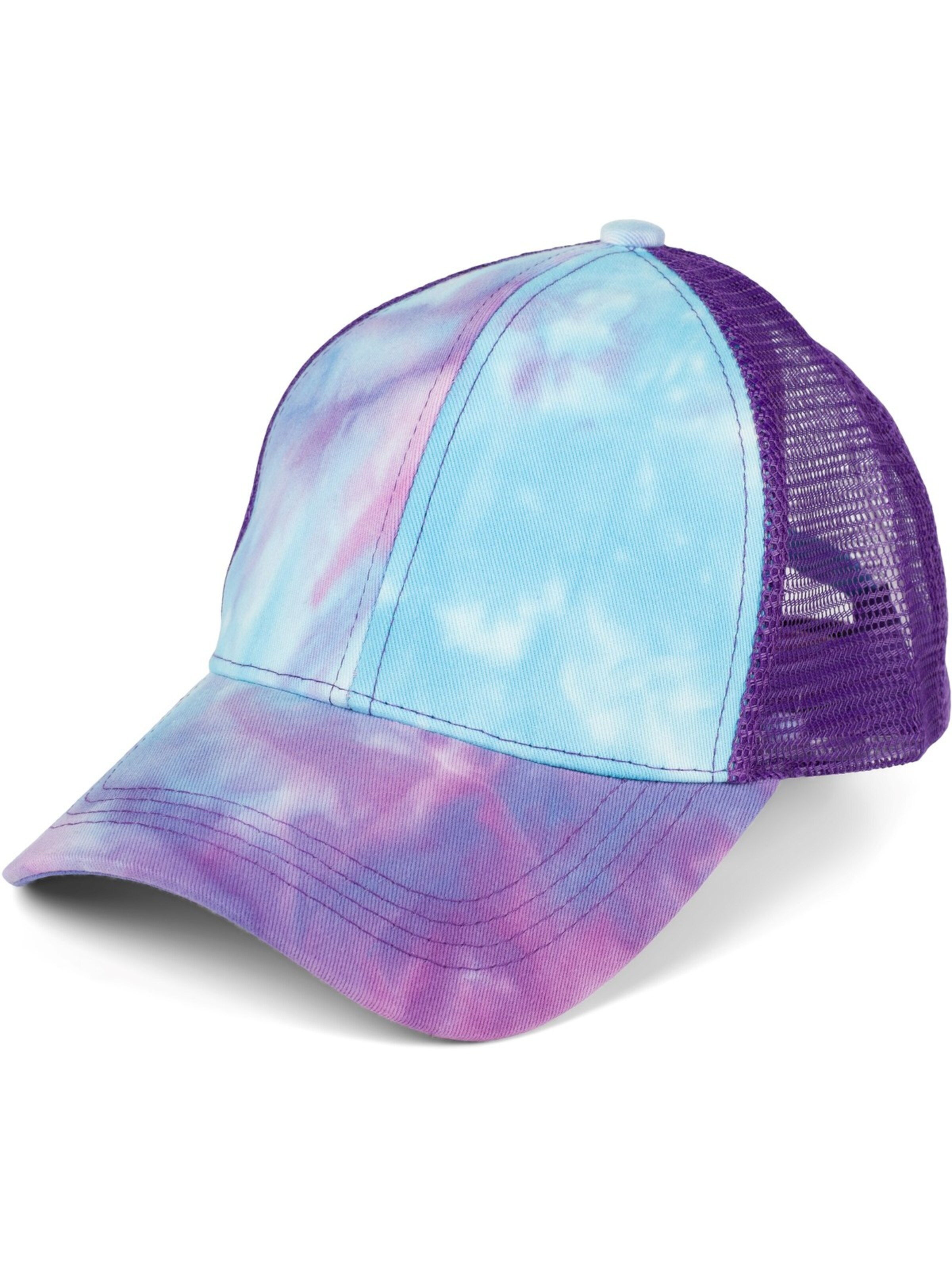 styleBREAKER Cap 'Ponytail Baseball Cap Batik mit Mesh Einsatz' in Blue