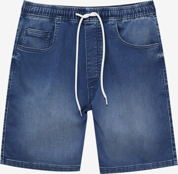 Pull&Bear Loosefit Shorts in Blau: predná strana