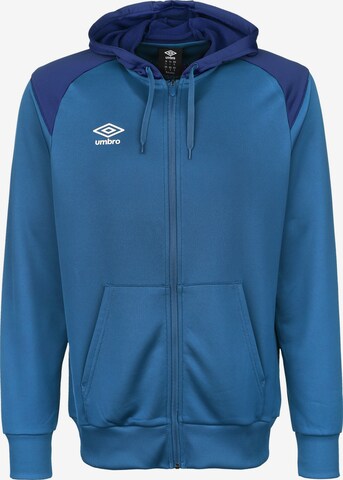 UMBRO Athletic Zip-Up Hoodie in Blue: front