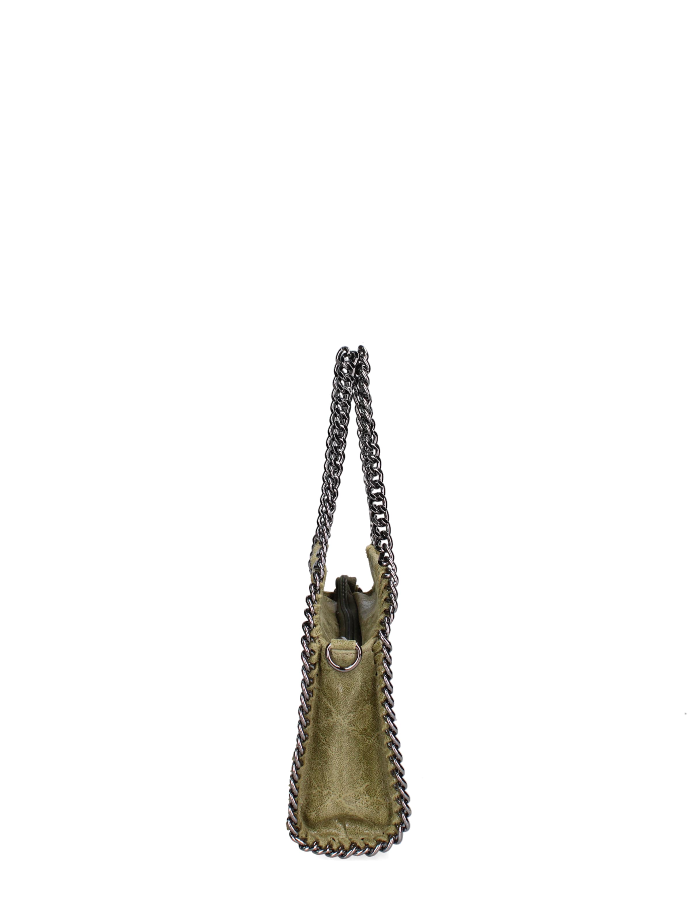 Borsa a mano 'Borsa a mano donna pelle scamosciata stampata con zip - Zefira Chic' di Gave Lux in verde
