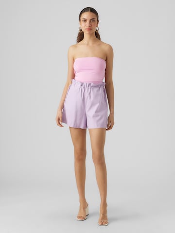 VERO MODA - Regular Calças 'Kimmie Liba' em roxo