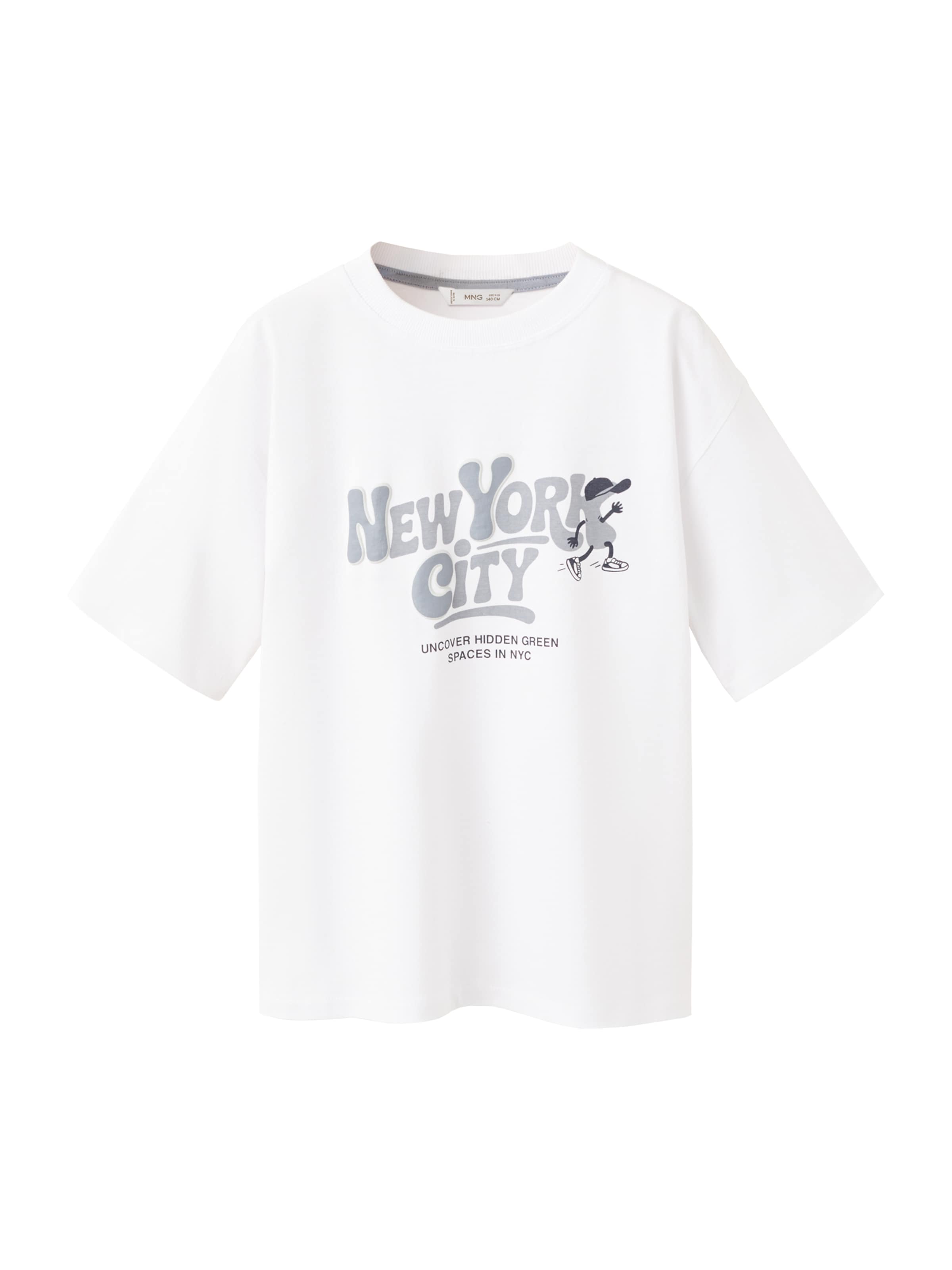 MANGO KIDS Tričko 'NEWYORK' - Biela: predná strana