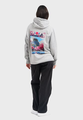 Oldskull Sweatshirt 'Retro Cherry Chaser Logo Graphic' in Grey