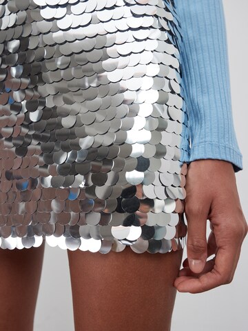 EDITED Skirt 'Mayu' in Silver