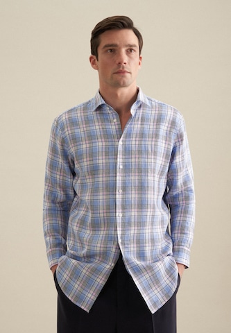 SEIDENSTICKER Regular fit Button Up Shirt in Blue: front