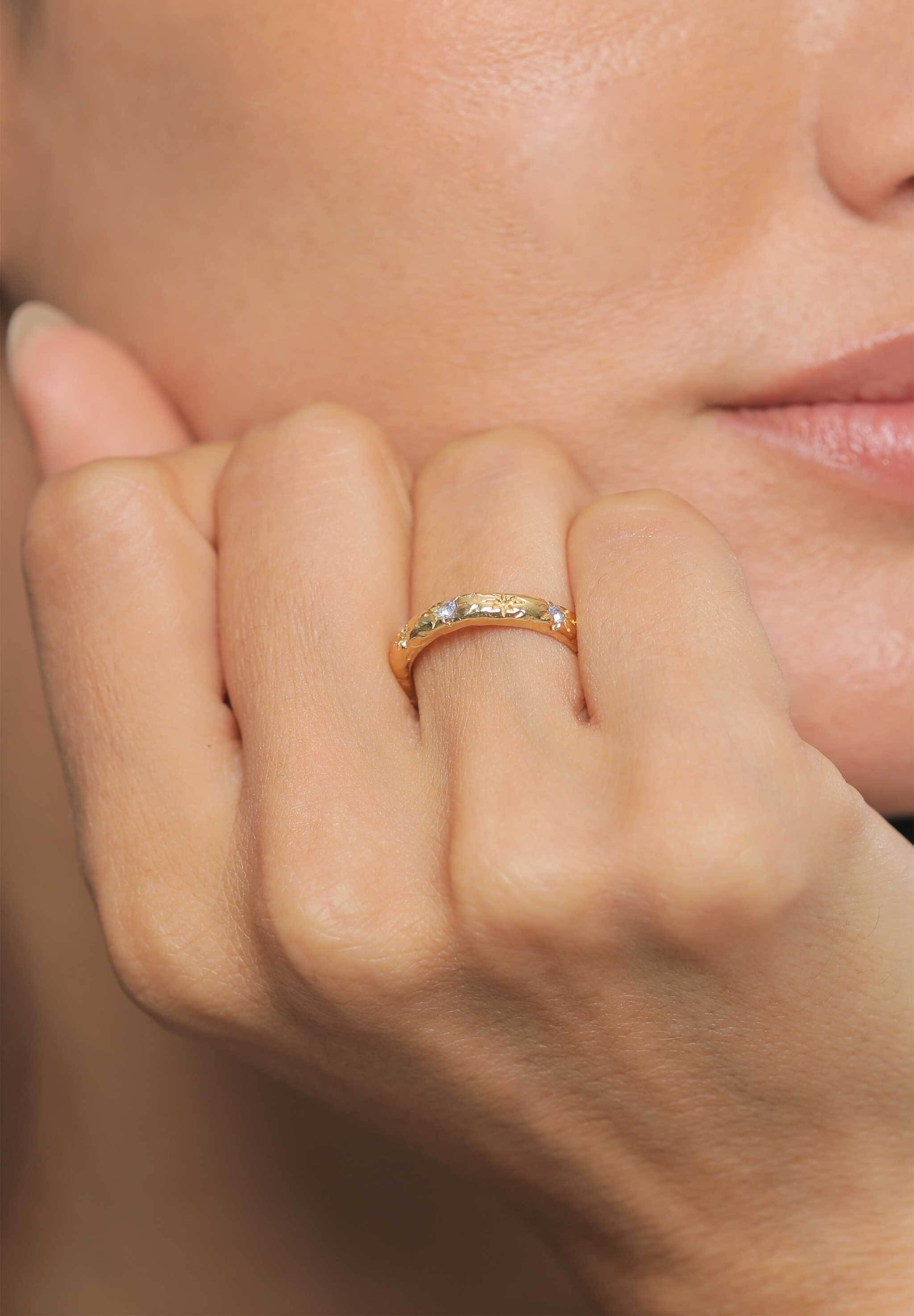 Haze&Glory Ring 'Starlover' i guld: forside