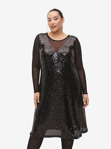 Zizzi Kleid 'MPALI' in Schwarz: predná strana