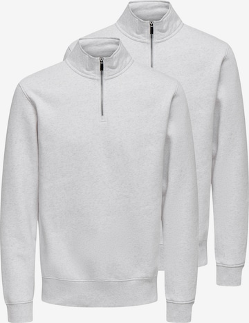 Only & Sons Sweatshirt 'Ceres' in Grey: front