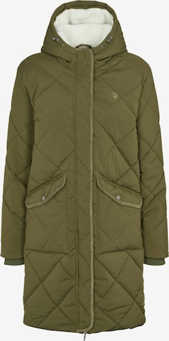 U.S. POLO ASSN. Vinterfrakke 'Karma' i grøn: forside