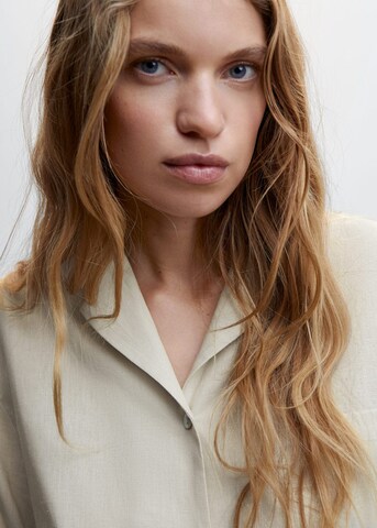 MANGO Pajama Shirt 'marlin' in Beige