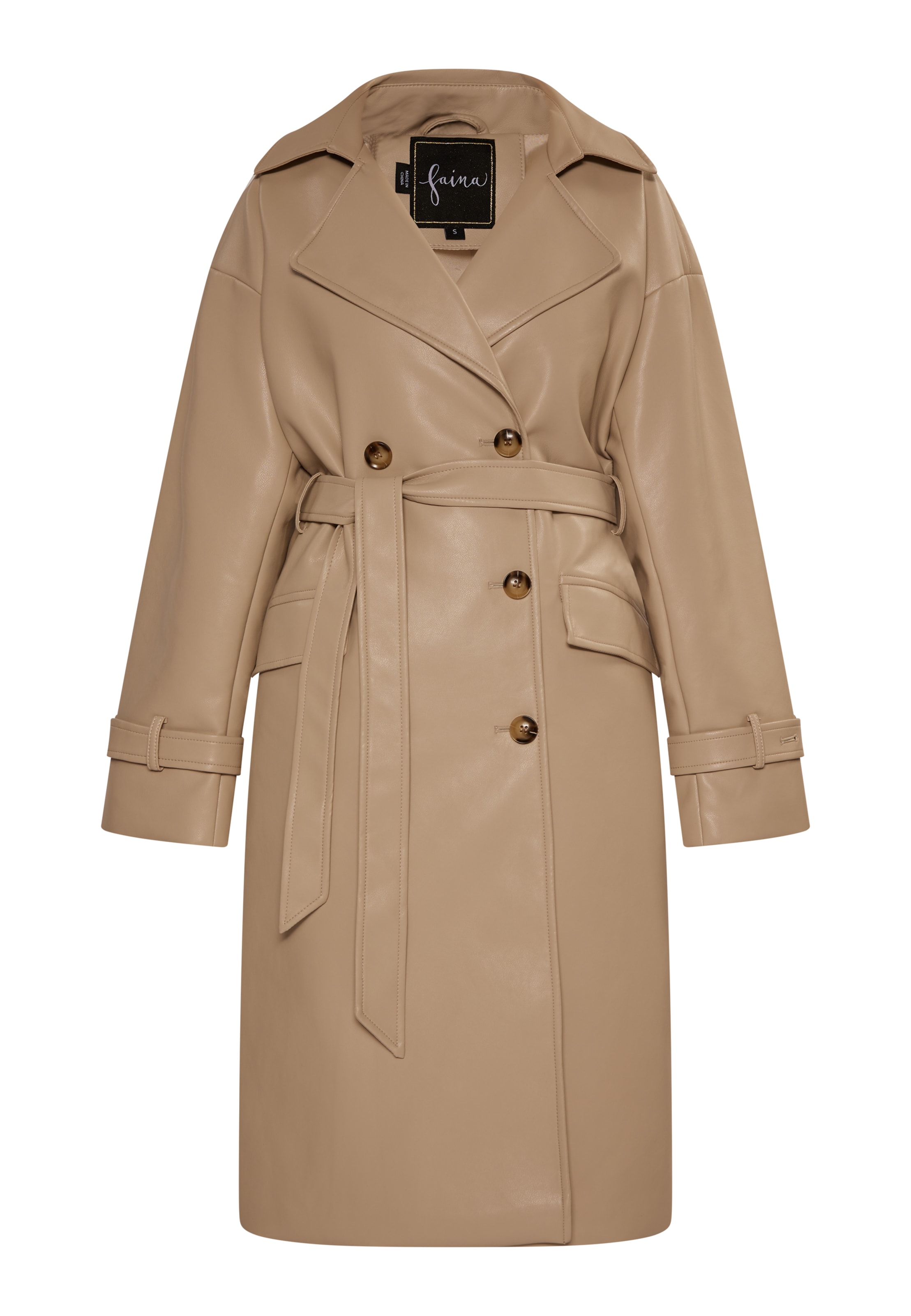 faina Starpsezonu mētelis, krāsa - bēšs, Preces skats