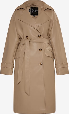 Manteau mi-saison faina en beige : devant