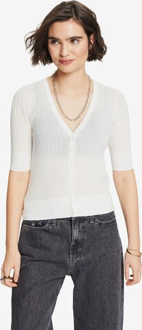 ESPRIT Knit Cardigan in White: front