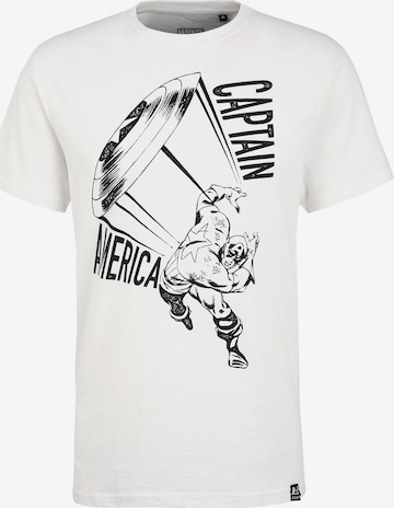 T-Shirt 'Marvel Captain America ' Recovered en blanc : devant