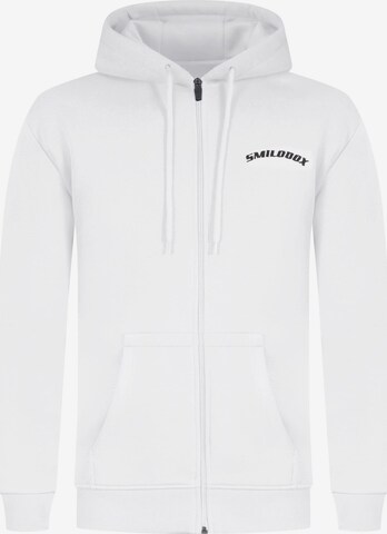 Smilodox Zip-Up Hoodie 'Malcolm' in White: front