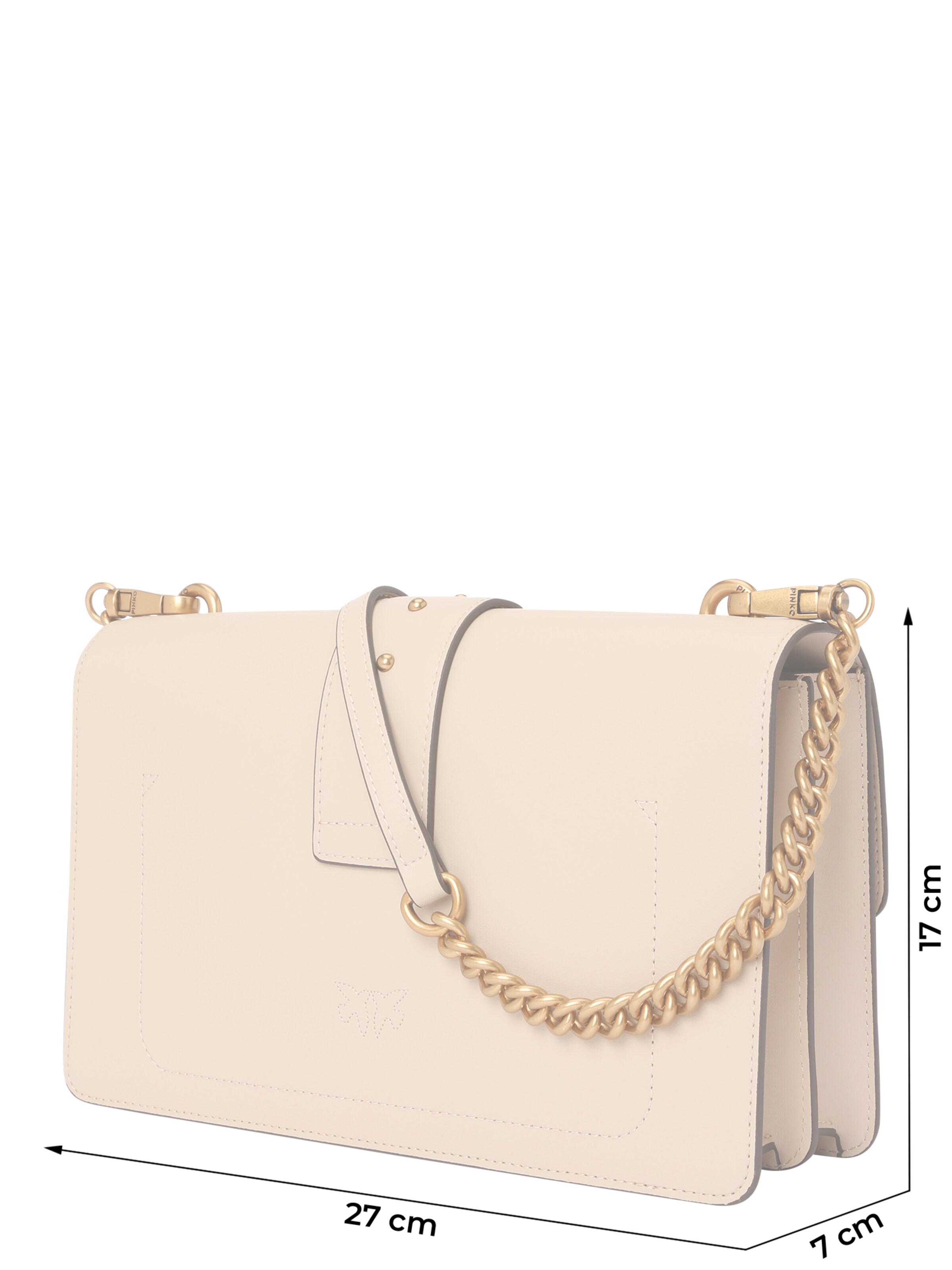 PINKO - Bolso de hombro 'LOVE ONE CLASSIC' en beige