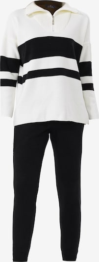 Jimmy Sanders Jednodijelna pidžama u crna / bijela, Pregled proizvoda