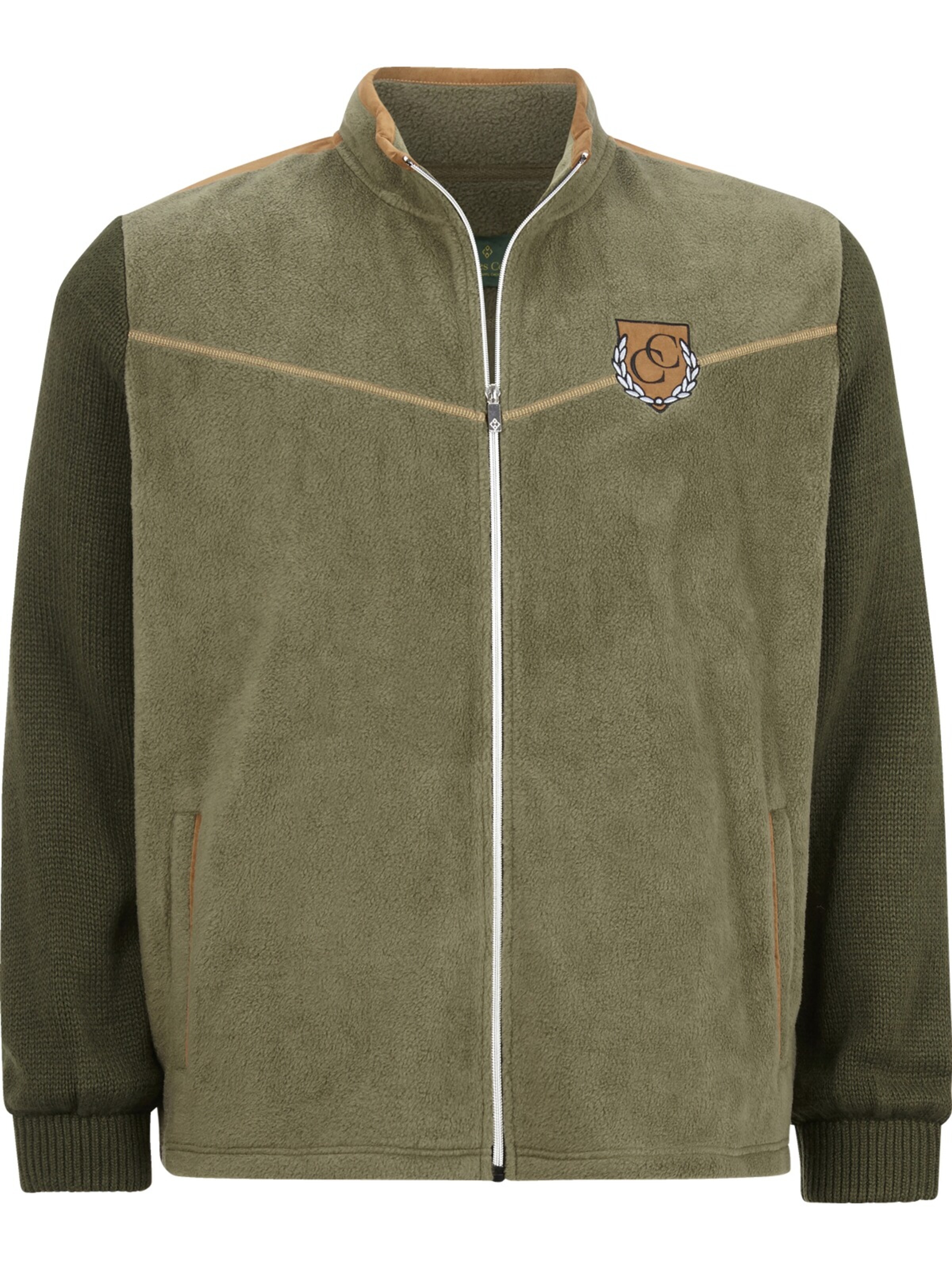 Charles Colby Knit Cardigan ' Duke Deren ' in Green: front