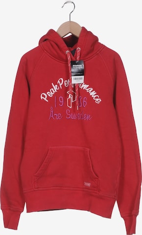 PEAK PERFORMANCE Sweatshirt & Zip-Up Hoodie in M in Red: front