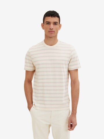 TOM TAILOR T-Shirt in Beige: predná strana