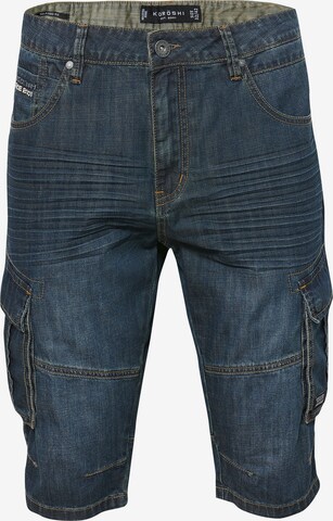 Regular Jeans cargo KOROSHI en bleu : devant